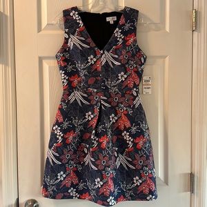 Madison Jules blue, red and white floral dress (2)